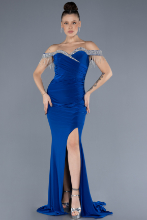 Long Sax Blue Evening Dress ABU4553