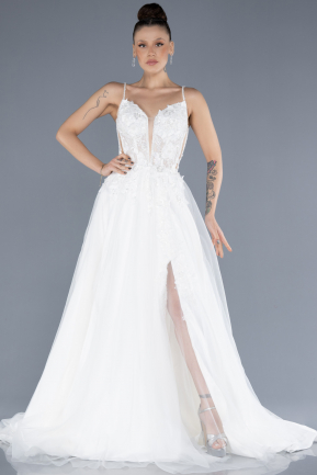 Long White Wedding Dress ABU4566