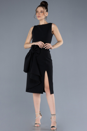 Midi Black Party Dress ABK2239