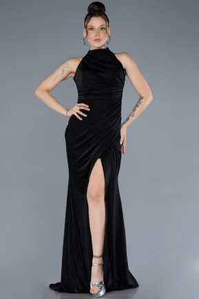 Long Black Mermaid Evening Gown ABU4612