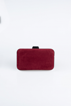 Burgundy Suede Box Bag SH802