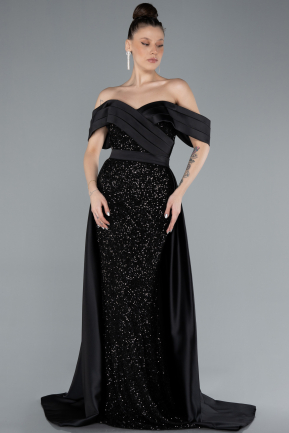 Long Black Evening Dress ABU4661