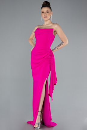 Long Fuchsia Mermaid Evening Gown ABU4666