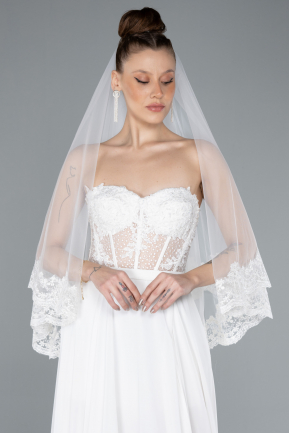 White Wedding Veil AB02