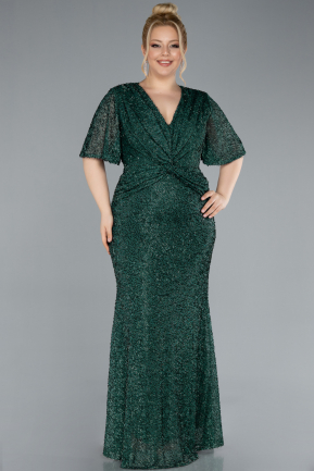 Emerald Green Long Plus Size Evening Gown ABU4542