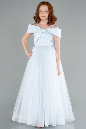 Long Light Blue Girl Dress ABU4826