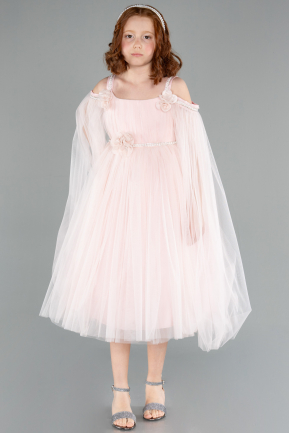 Midi Powder Color Girl Dress ABK2299