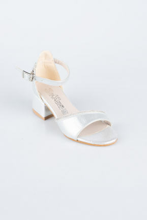 Silver Crystal Kid Shoe SE786