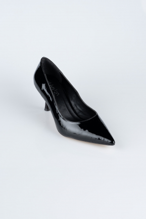 Black Patent Leather Stiletto AB1135