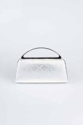 Silver Patterned Night Bag V349