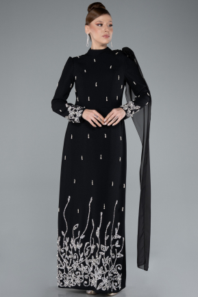 Long Black Hijab Dress ABU4931
