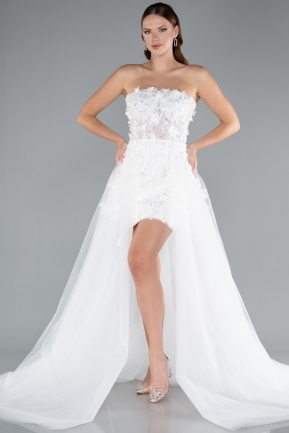 Mini White Wedding Dress ABG132