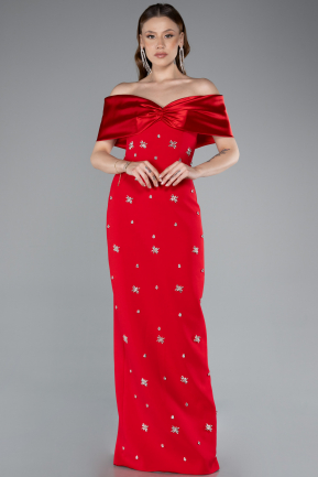 Long Red Evening Dress ABU5436
