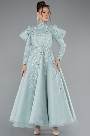 Midi Mint Hijab Dress ABK2351