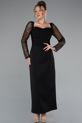 Midi Black Cocktail Dress ABK2387
