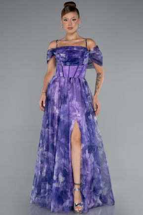Long Purple Evening Dress ABU5133