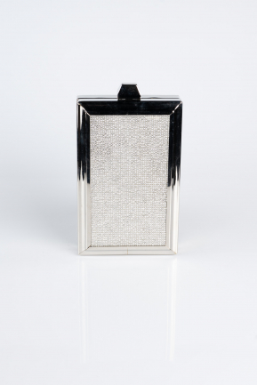 Silver Plaster Fabric Night Bag KC820
