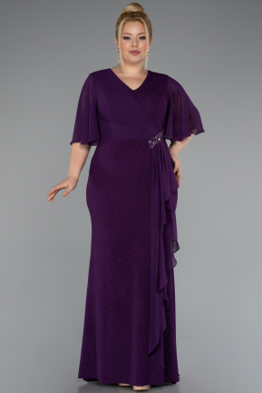 Dark Purple Long Plus Size Evening Dress ABU2651
