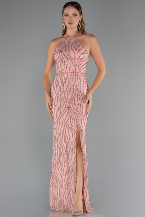 Long Powder Color Evening Dress ABU5213