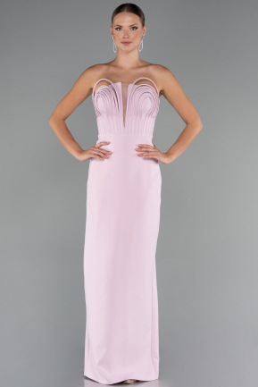 Long Powder Color Evening Gown ABU5235