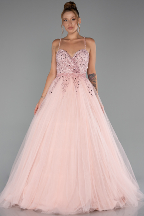 Long Powder Color Evening Dress ABU5279