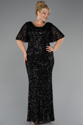 Long Black Formal Plus Size Dress ABU5318