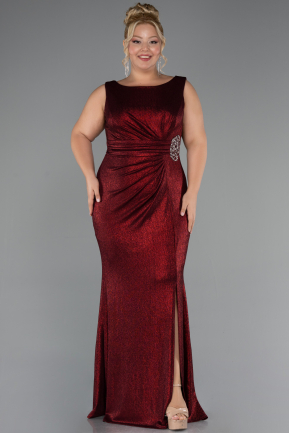 Long Burgundy Plus Size Evening Dress ABU5231