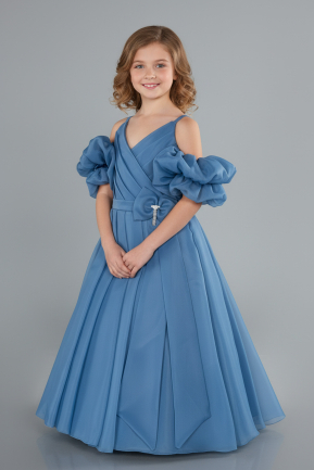 Long Indigo Girl Dress ABU4827