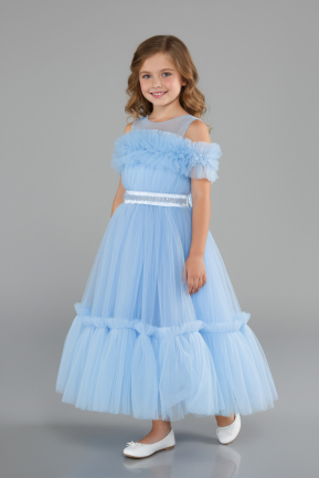 Long Blue Girl Dress ABU4221