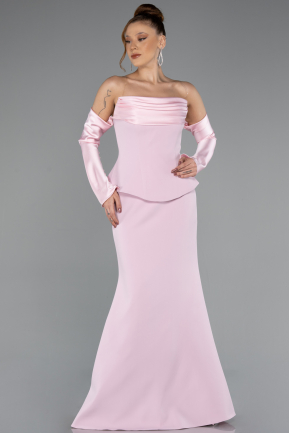 Long Powder Color Mermaid Evening Gown ABU5421