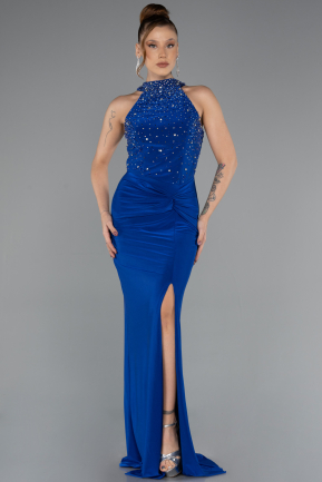 Long Sax Blue Evening Dress ABU5422