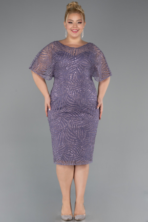 Lavender Midi Plus Size Cocktail Dress ABK2372