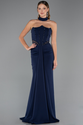 Long Navy Blue Evening Dress ABU5476
