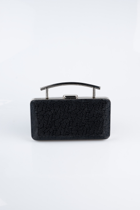 Black Patterned Night Bag SH857