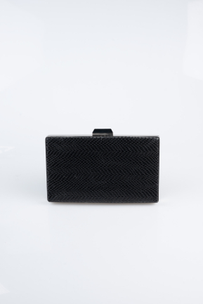 Black Patterned Night Bag SH859