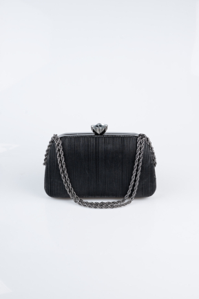 Black Laser Cut Night Bag SH860