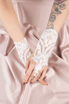 White Bridal Glove SD5555