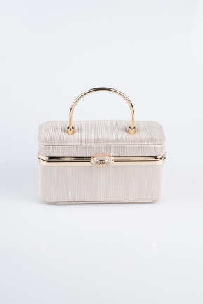 Light Gold Laser Cut Box Bag KC149