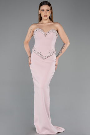 Long Powder Color Evening Dress ABU5748