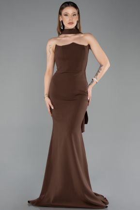 Long Brown Mermaid Evening Gown ABU5627