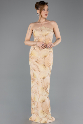 Long Gold Scaly Evening Dress ABU5713