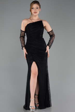 Long Black Dantelle Evening Dress ABU5700