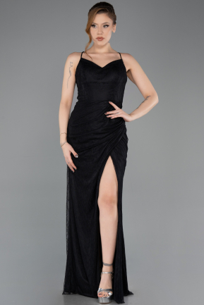 Long Black Dantelle Prom Gown ABU5719