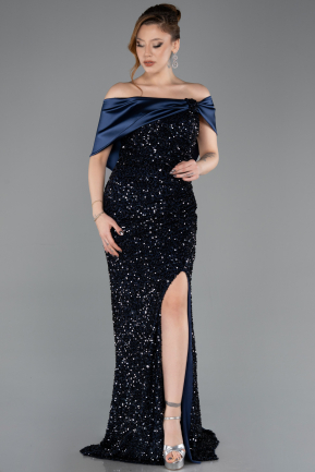 Long Navy Blue Evening Dress ABU5711