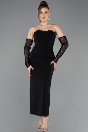 Midi Black Cocktail Dress ABK2539