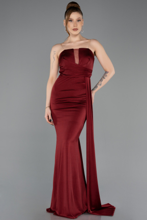 Long Burgundy Prom Gown ABU5746