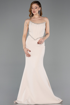 Beige Long Evening Dress ABU5747