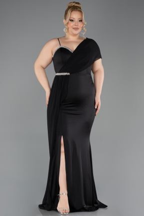 Long Black Formal Plus Size Dress ABU5827