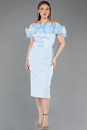 Midi Light Blue Cocktail Dress ABK2553