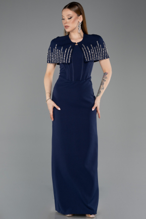 Long Navy Blue Evening Dress ABU5889